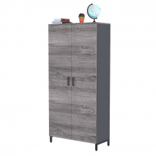 Шкаф офисный LT-90-190 Loft-Design дсп дуб-палена - антрацит