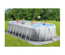 Каркасний басейн Intex 26798 OVAL 610х305х122 см з картриджним фільтром, сходами та тентом