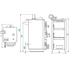 Котел твердотопливный Hidromix Standard Mechanical 20 кВт с механическим управлением Тернополь
