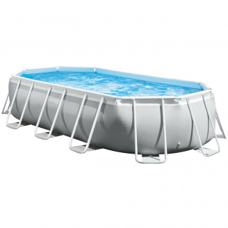 Каркасний басейн Intex 26796 OVAL 503х274х122 см з картриджним фільтром, сходами та тентом