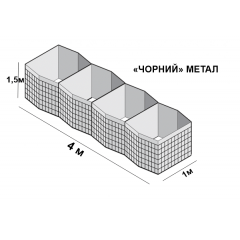 Габіон військового призначення 1х1,5х4Fe Сарни