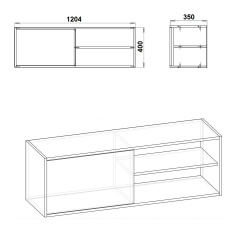 Полиця навісна Компаніт П-4 горіх Хуст