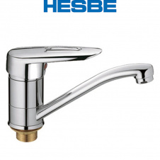 Змішувач для умивальника ялинка на гайці HESBE DISK (Chr-555) 15cm
