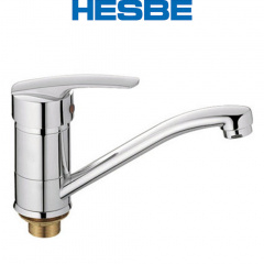 Смеситель для умывальника елка на гайке HESBE AGAT (Chr-555) 15cm Ковель