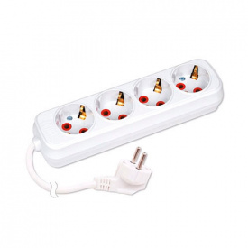 Мережевий подовжувач Teb Electrik 4 розетки із заземленням 3 м (200-403-401)