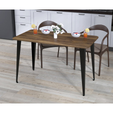 Обідній стіл Лінда Loft-design 120х65 см заокруглені кути лдсп горіх-модена