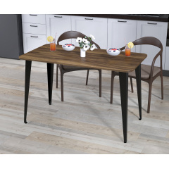 Обідній стіл Лінда Loft-design 120х65 см заокруглені кути лдсп горіх-модена Одеса