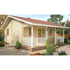 Лазня дерев'яна із профільованого бруса 6х7 Ізюм