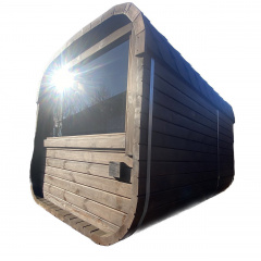 Мобільна квадро баня бочка 2.4x5.5м під ключ від Thermowood Production Долина