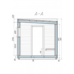 Сауна с прихожей и террасой 7,6x2,6 м Gartensauna-15 Thermowood Production под ключ от производителя Софиевская Борщаговка