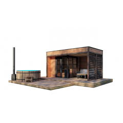 Модульная баня 4,0х2,3м под ключ Gartensauna-20 от Thermowood Production под ключ от производителя Переяслав-Хмельницкий