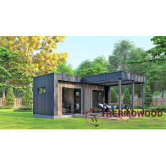 Модульный каркасный дом 6,0х6,0м с баней Sauna House 10 под ключ от Thermowood Production Смела
