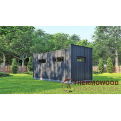 Модульный каркасный дом 6,0х6,0м с баней Sauna House 10 под ключ от Thermowood Production Смела