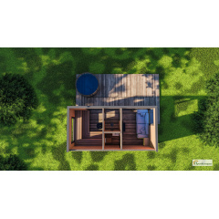 Каркасно-модульна лазня 6х3м Gartensauna-2 під ключ від виробника Переяслав-Хмельницький