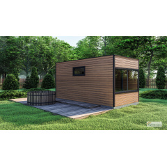 Міні лазня для дачі 6х3м Gartensauna-6 під ключ від виробника. Київ