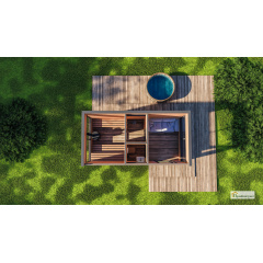 Міні лазня для дачі 6х3м Gartensauna-6 під ключ від виробника. Київ