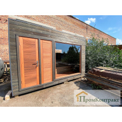 Модульна лазня із панорамним вікном 4х2.3м від виробника Thermowood Production Тернопіль