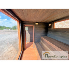 Модульна лазня із панорамним вікном 4х2.3м від виробника Thermowood Production Тернопіль