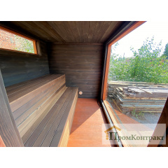 Модульна лазня із панорамним вікном 4х2.3м від виробника Thermowood Production Тернопіль