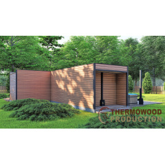 Модульный жилой дом 80,0м2 с баней Sauna House 2 от Thermowood Production Бородянка