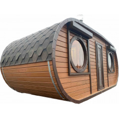 Баня бочка Ovale Fasssauna овальная 6,0х2,6м из термобруса от производителя Thermowood Production Киев