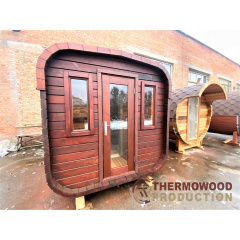 Мобільна квадро баня бочка 2.4x3.0м під ключ від Thermowood Production Київ