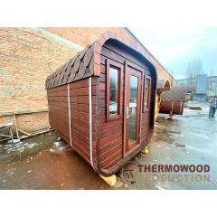 Мобільна квадро баня бочка 2.4x3.0м під ключ від Thermowood Production Київ