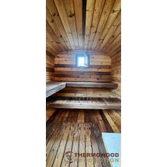 Мобільна квадро баня бочка 2.4x3.0м під ключ від Thermowood Production Київ