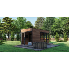 Модульний будинок лазня 6х3м Gartensauna-4 під ключ від виробника Київ