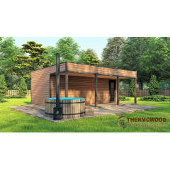 Каркасно-щитовая баня 5,5х7,0м под ключ от производителя Thermowood Production Киев