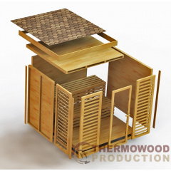 Thermowood Cube outdoor Sauna 2,1х2,1м Деревянная разборная баня под ключ Вознесенск
