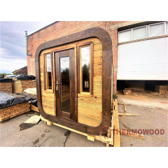 Sauna Cube Quadro Black 3.6x2.35m Thermowood Production Чугуїв