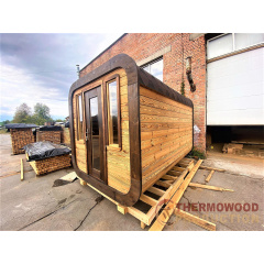 Sauna Cube Quadro Black 3.6x2.35m Thermowood Production Чугуїв