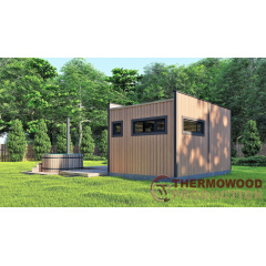 Модульный дом-баня 5,0х4,7м Sauna House 8 под ключ от производителя Thermowood Production Боярка