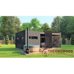 Модульний дачний будинок з лазнею 7,0х4,9м Sauna House 13 від Thermowood Production Луцьк
