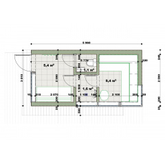 Мобільна сауна 6х3м Gartensauna-5 під ключ від виробника Коломия