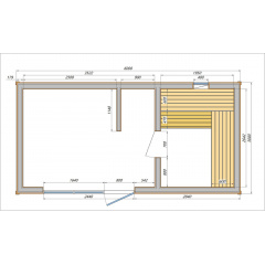 Модульна лазня 6х3м Панорама Gartensauna-11 Thermowood Production під ключ від виробника Черкаси