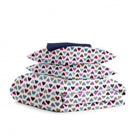 Полутораспальный комплект на резинке Cosas MINT LOVE CS2 Ранфорс 160х220 см Разноцветный