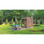 Міні сауна 2,3х2,3м оздоблення термо рейка Gartensauna-14 Thermowood Production під ключ від виробника Свеса