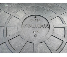 Люк канализационный VULKAN 1,5т (А-15Л) полимерпесчаный легкий черный