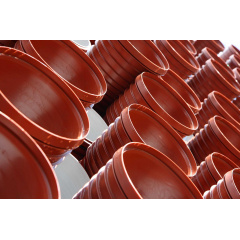 Труба Plasticor с раструбом и уплотнителем 400x3000 гофрированная канализационная Днепр