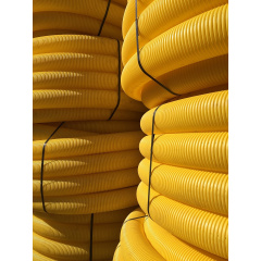 Труба Plasticor з розтрубом та ущільнювачем 250x6000 гофрована каналізаційна Житомир