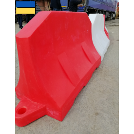 Дорожній бар`єр водоналивний пластиковий червоний 1.2 (м) Конструктор