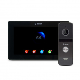 Комплект видеодомофона BCOM BD-770FHD Black Kit: видеодомофон 7" и видеопанель
