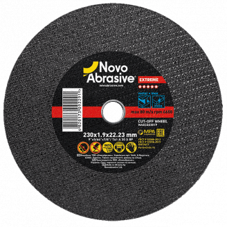 Круг отрезной по металлу NOVOABRASIVE Extreme 230x1.9x22.23