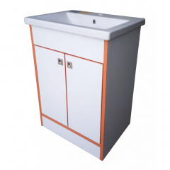 Тумба Mikola-M пластик 3.0 Orange с умывальником Como 80 см Черновцы