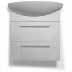 Тумба Mikola-M в ванну Греция подвесная с керамическим умывальником 60 см Нежин