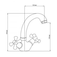 Змішувач Для Кухні Lidz (Crm)-30 21 271 02 (330078) Обухів