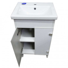 Тумба Mikola-M Eco Green light White з квадратним умивальником 50 см Братське