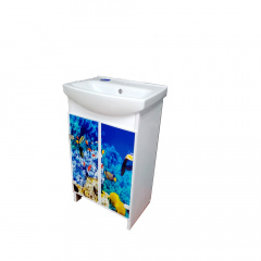 Тумба The Mix Eco Green light Fish з умивальником 70 см Луцьк
